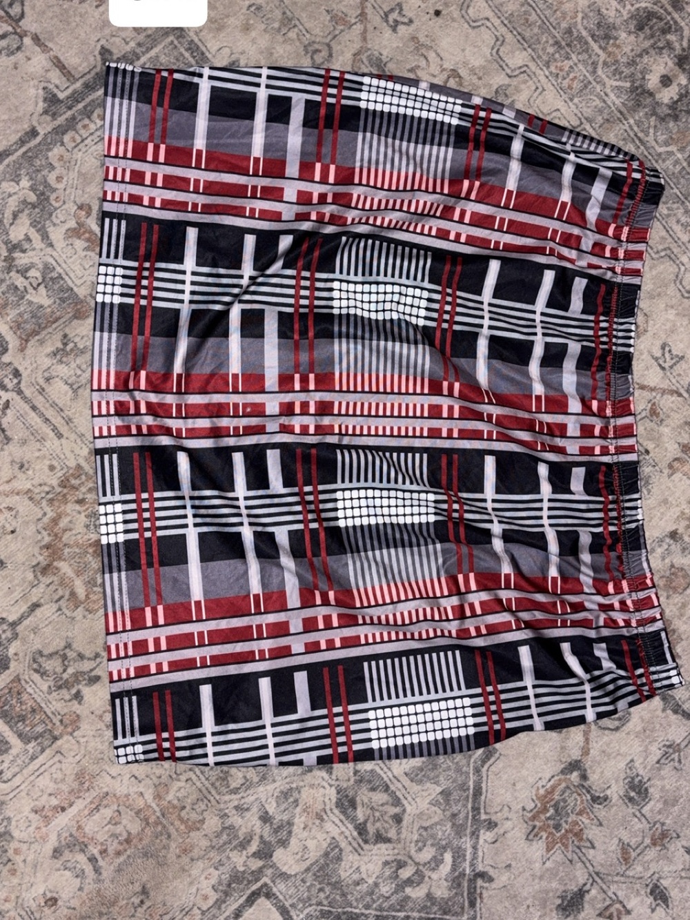 Women's Plaid Mini Skirt in Black, White & Red